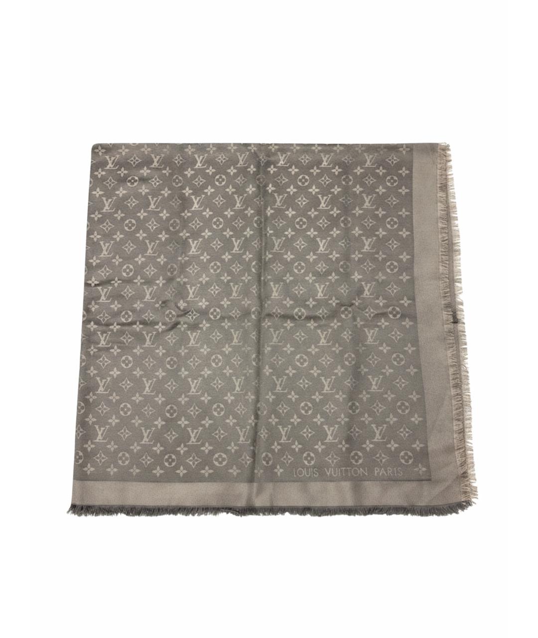 LOUIS VUITTON Серебрянный шарф, фото 1