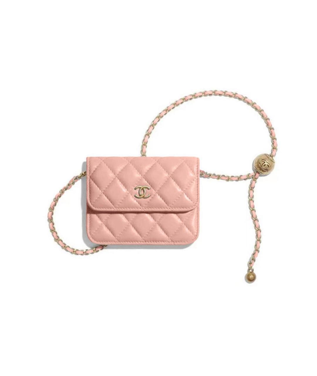CHANEL Розовая кожаная сумка через плечо, фото 9