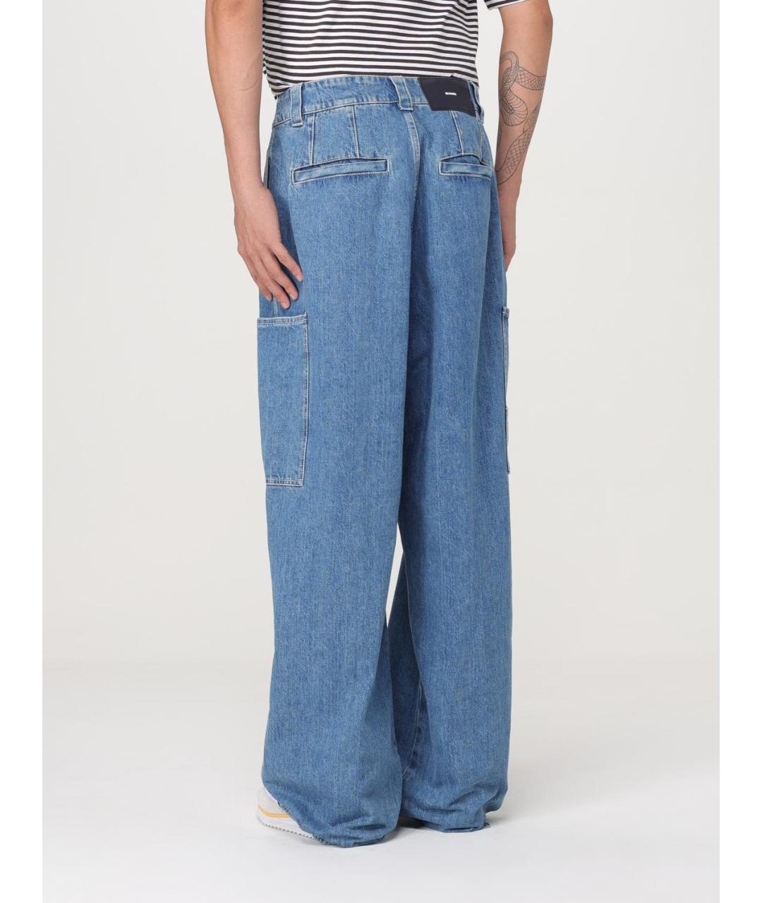 SUNNEI Синие хлопковые прямые джинсы, фото 3