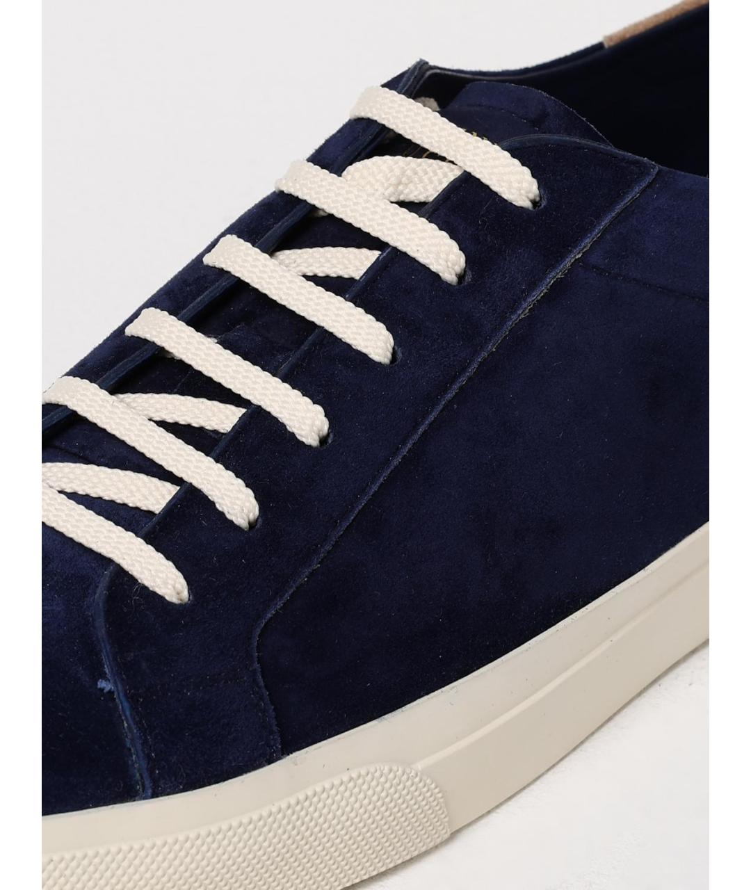 BRUNELLO CUCINELLI Синие низкие кроссовки / кеды, фото 4