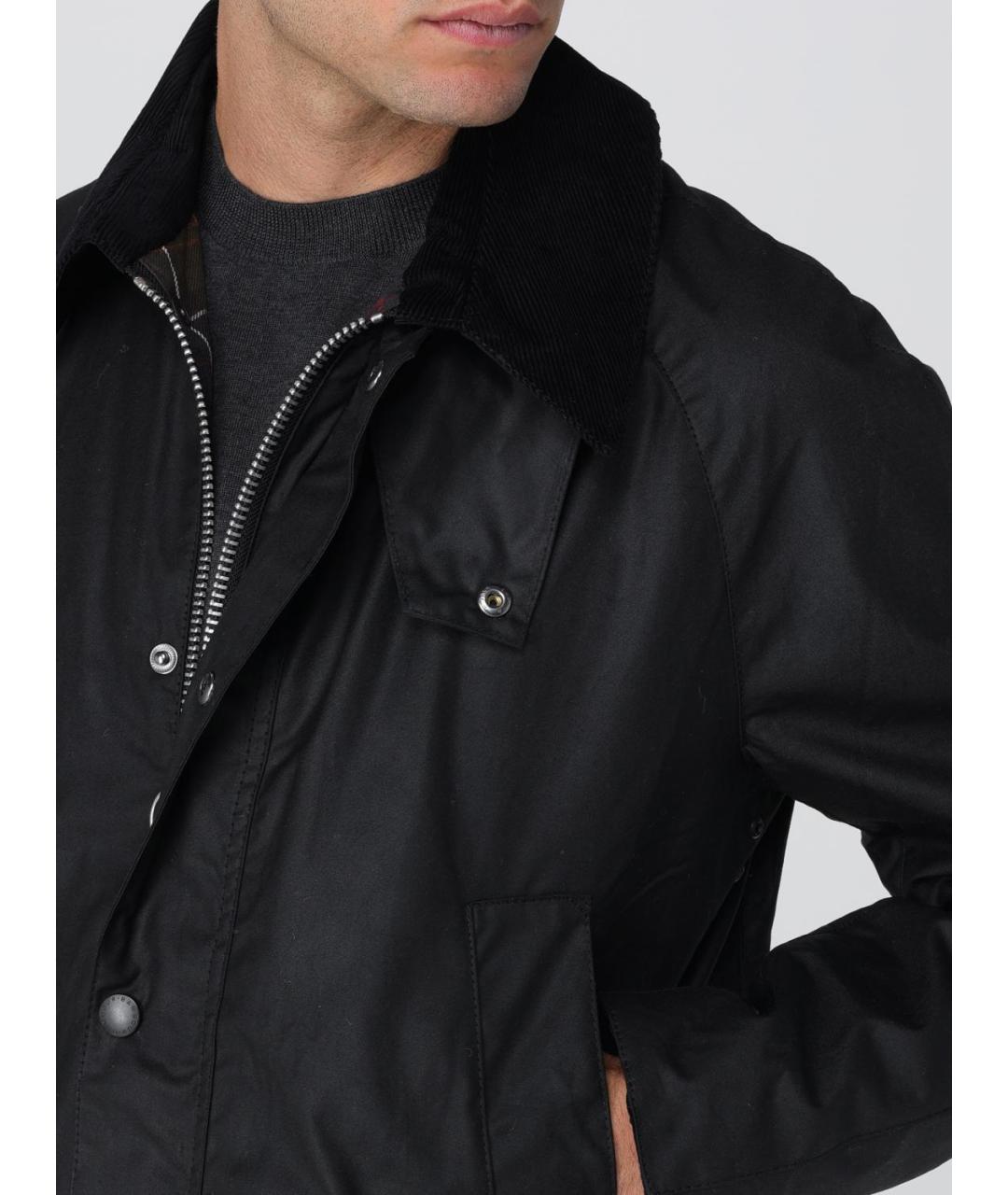 BARBOUR Черная хлопковая куртка, фото 4