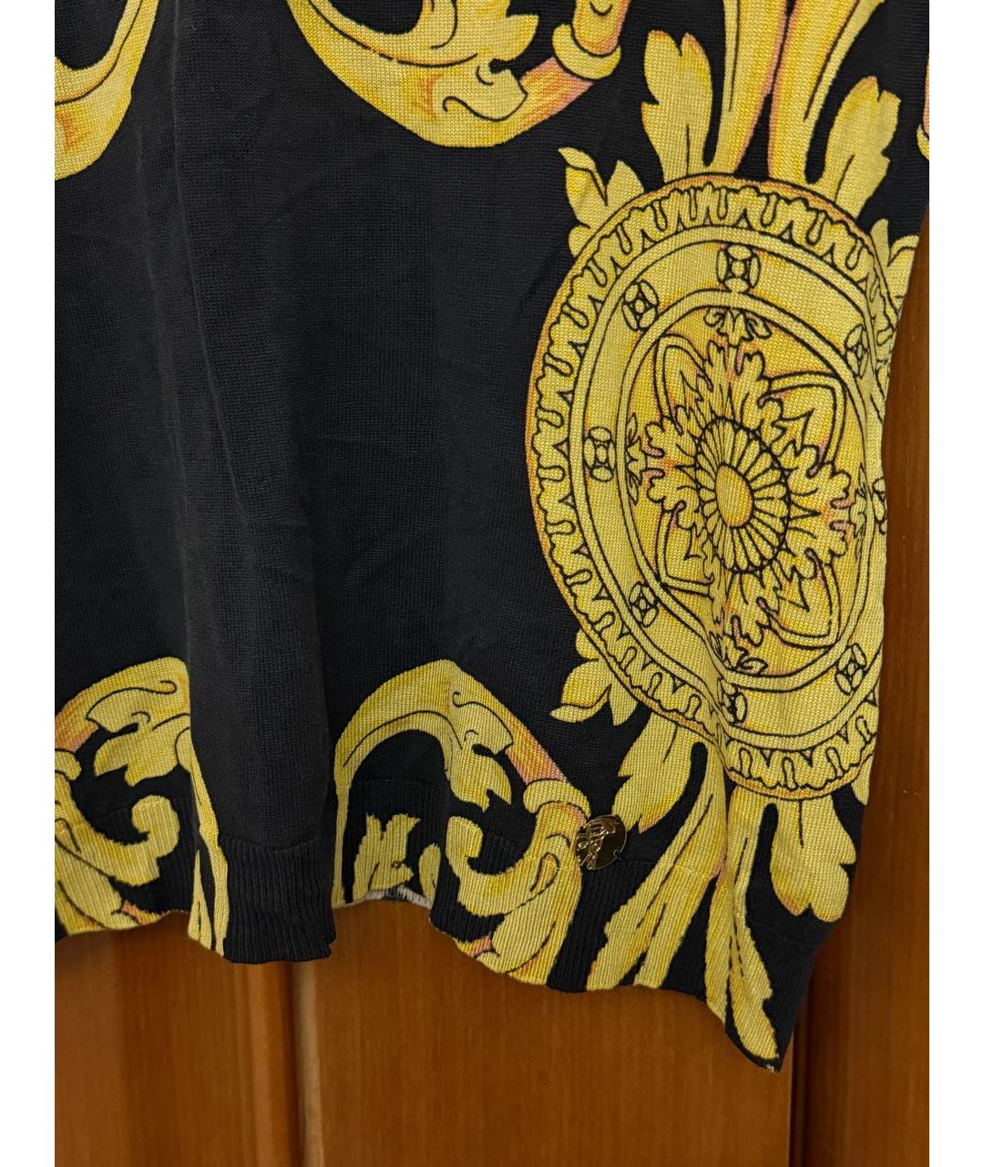 VERSACE COLLECTION Черный хлопко-эластановый джемпер / свитер, фото 3