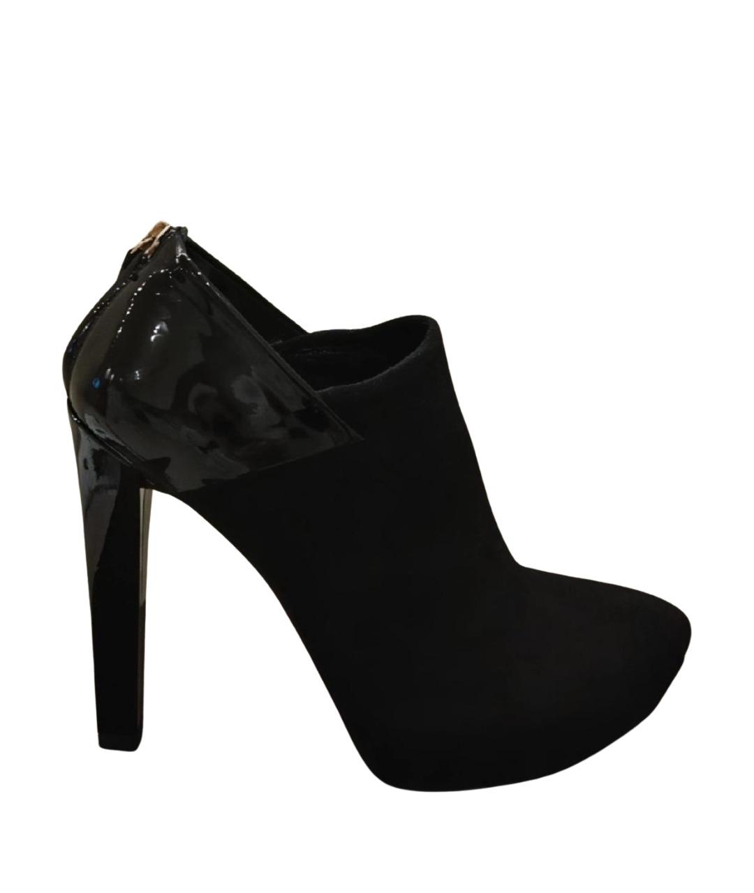 GUCCI Черные кожаные ботильоны, фото 1