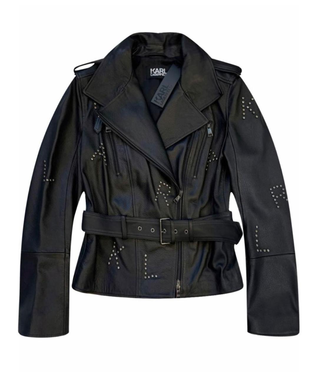 KARL LAGERFELD Черная кожаная куртка, фото 6