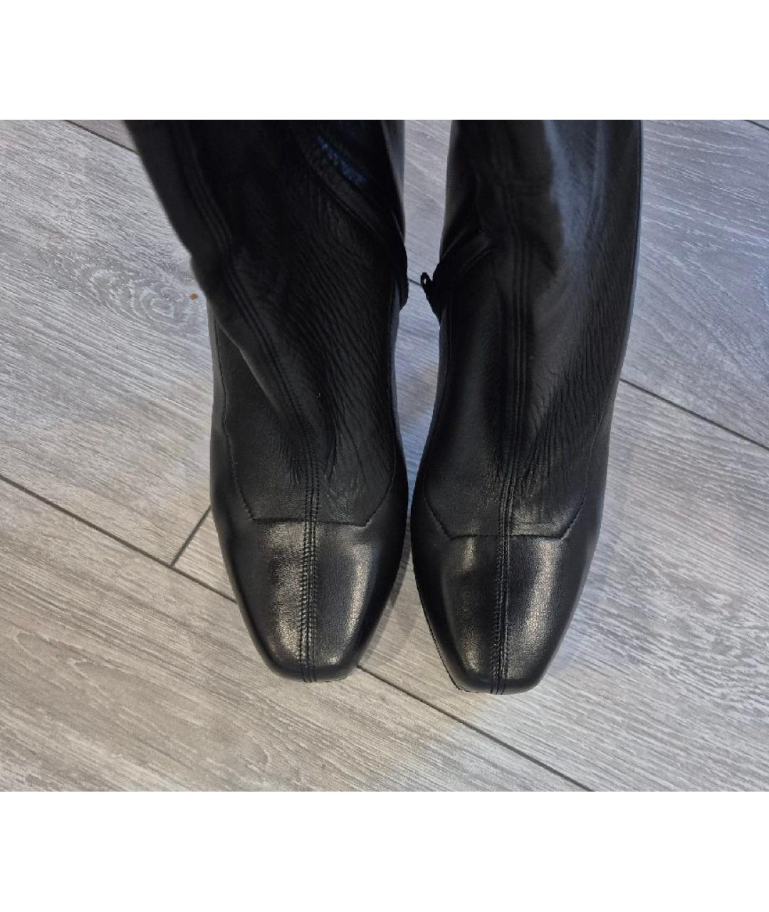 GUCCI Черные кожаные ботфорты, фото 3