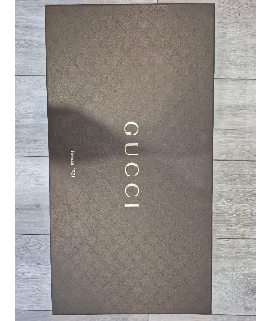 GUCCI Черные кожаные ботфорты, фото 7