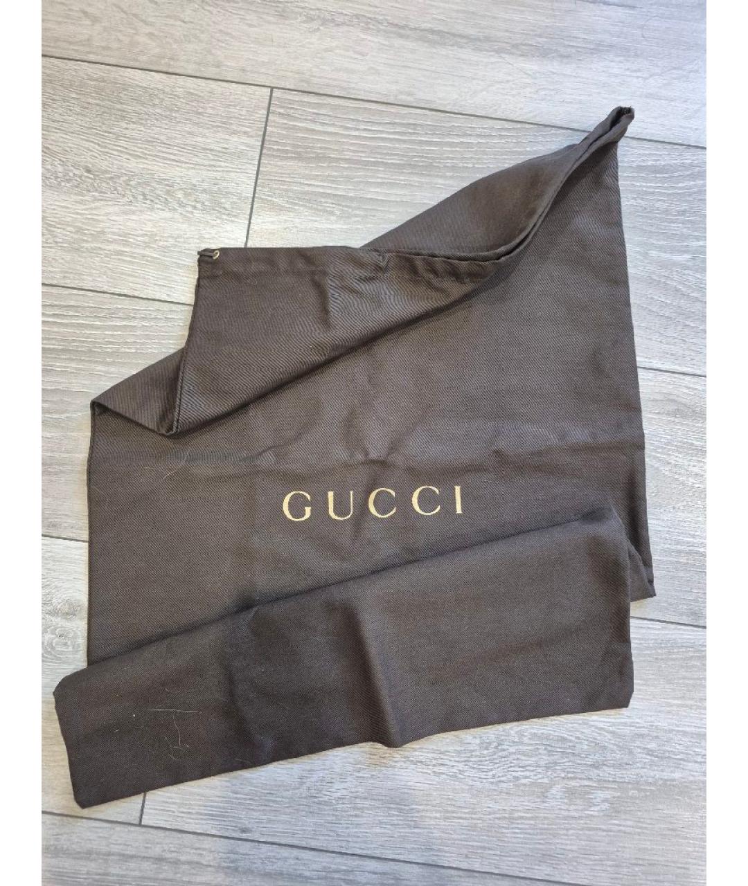 GUCCI Черные кожаные ботфорты, фото 8