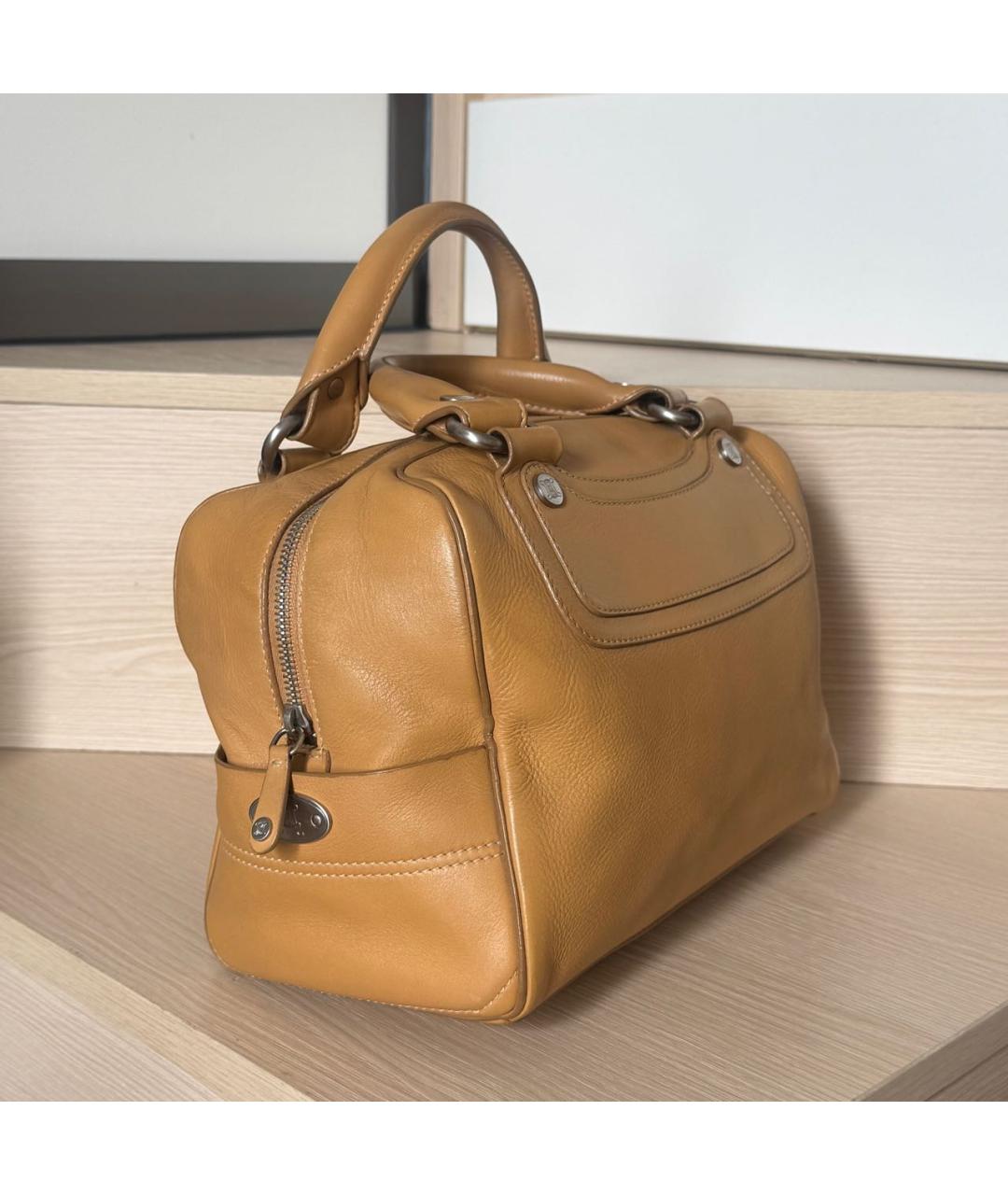 CELINE Желтая сумка с короткими ручками, фото 2