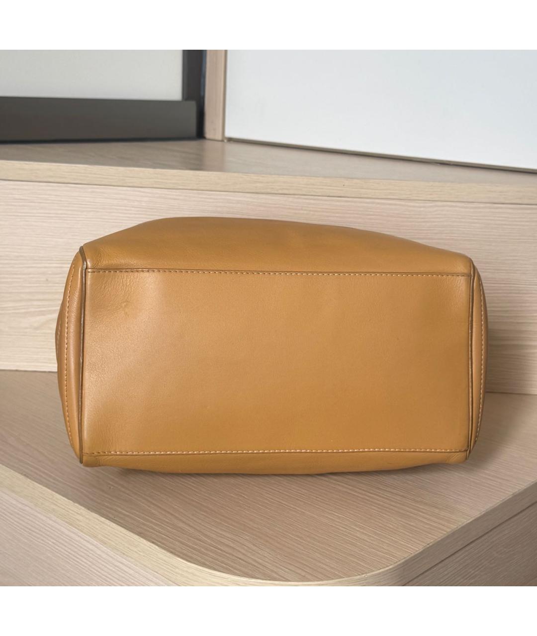 CELINE Желтая сумка с короткими ручками, фото 7