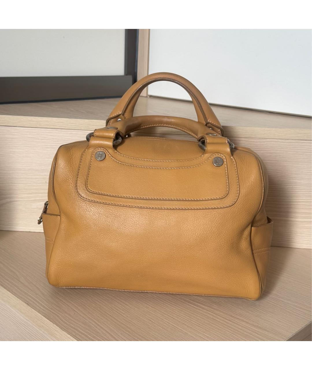 CELINE Желтая сумка с короткими ручками, фото 9