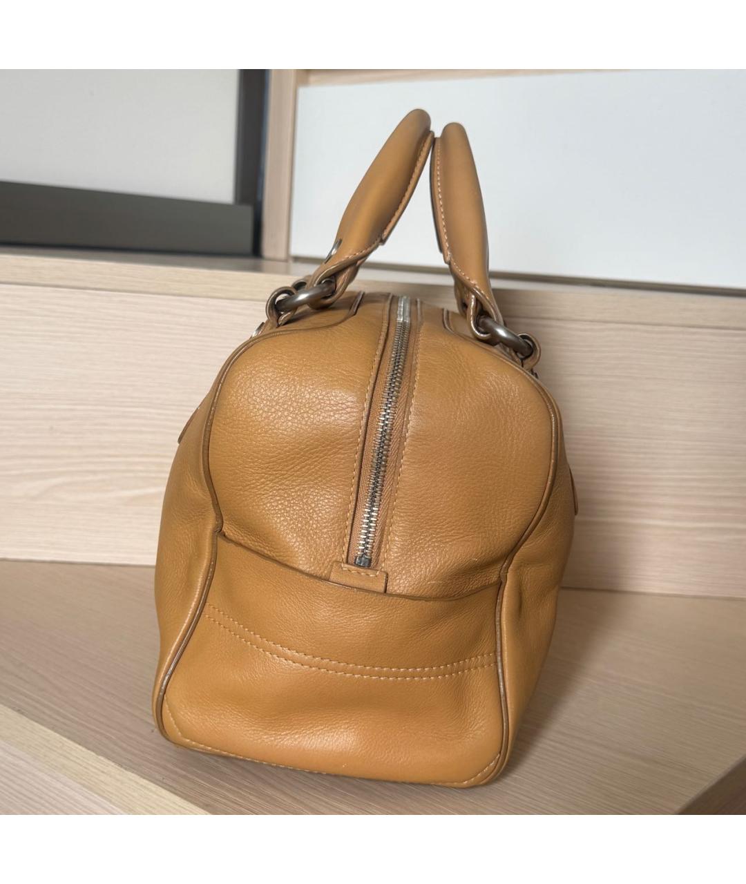 CELINE Желтая сумка с короткими ручками, фото 6