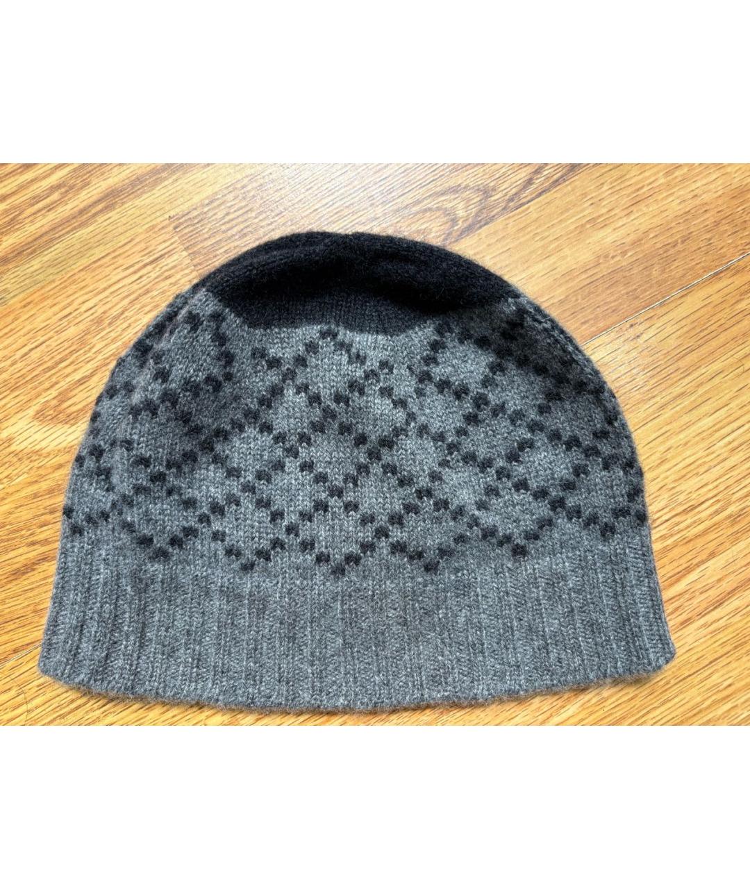 GUCCI Серая кашемировая шапка, фото 5