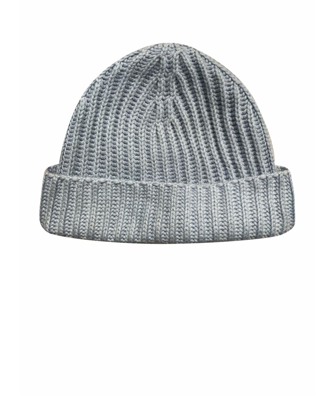 LORO PIANA Синяя кашемировая шапка, фото 1