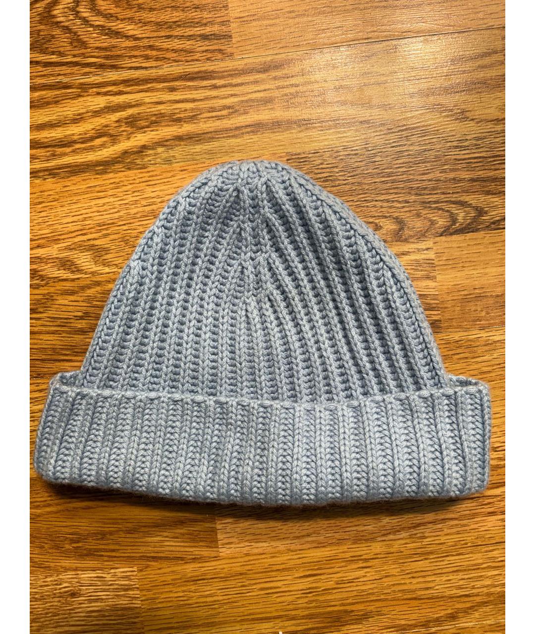 LORO PIANA Синяя кашемировая шапка, фото 6