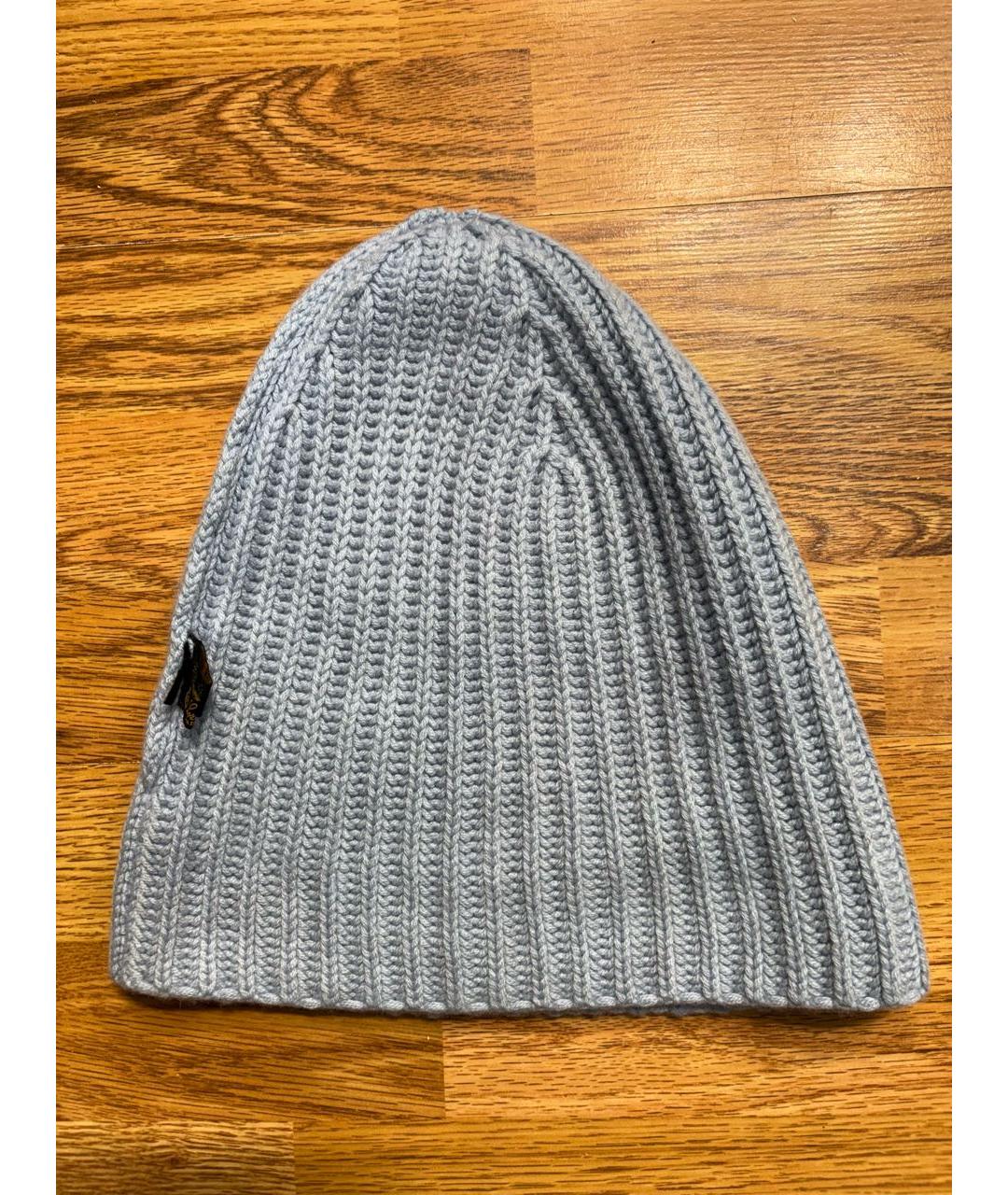 LORO PIANA Синяя кашемировая шапка, фото 2