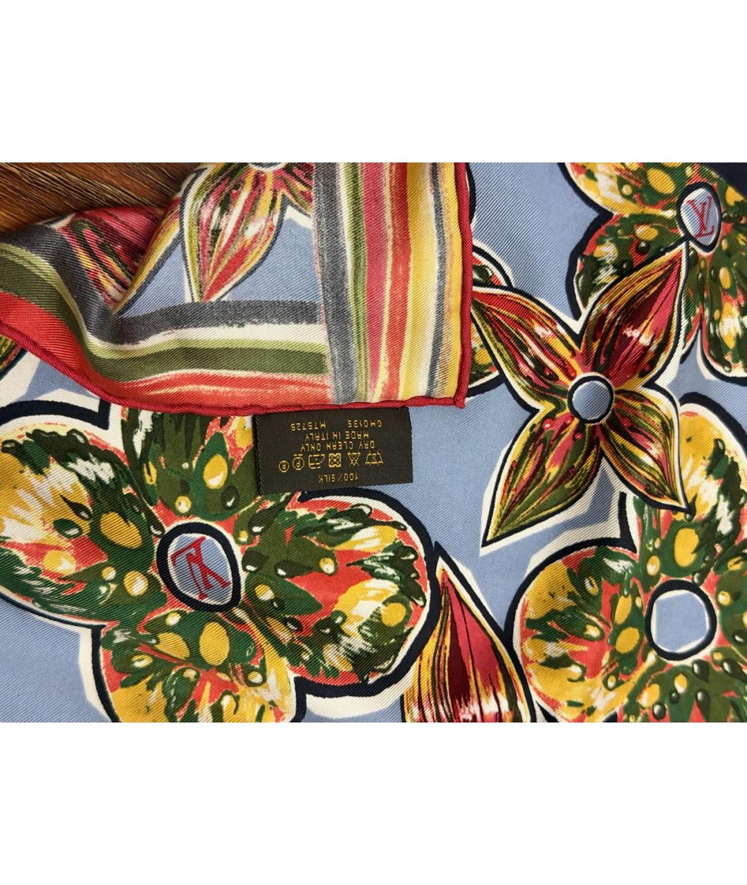 LOUIS VUITTON Мульти шелковый платок, фото 4