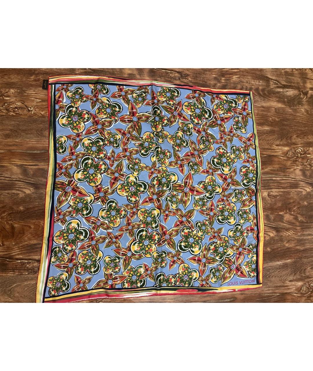 LOUIS VUITTON Мульти шелковый платок, фото 5