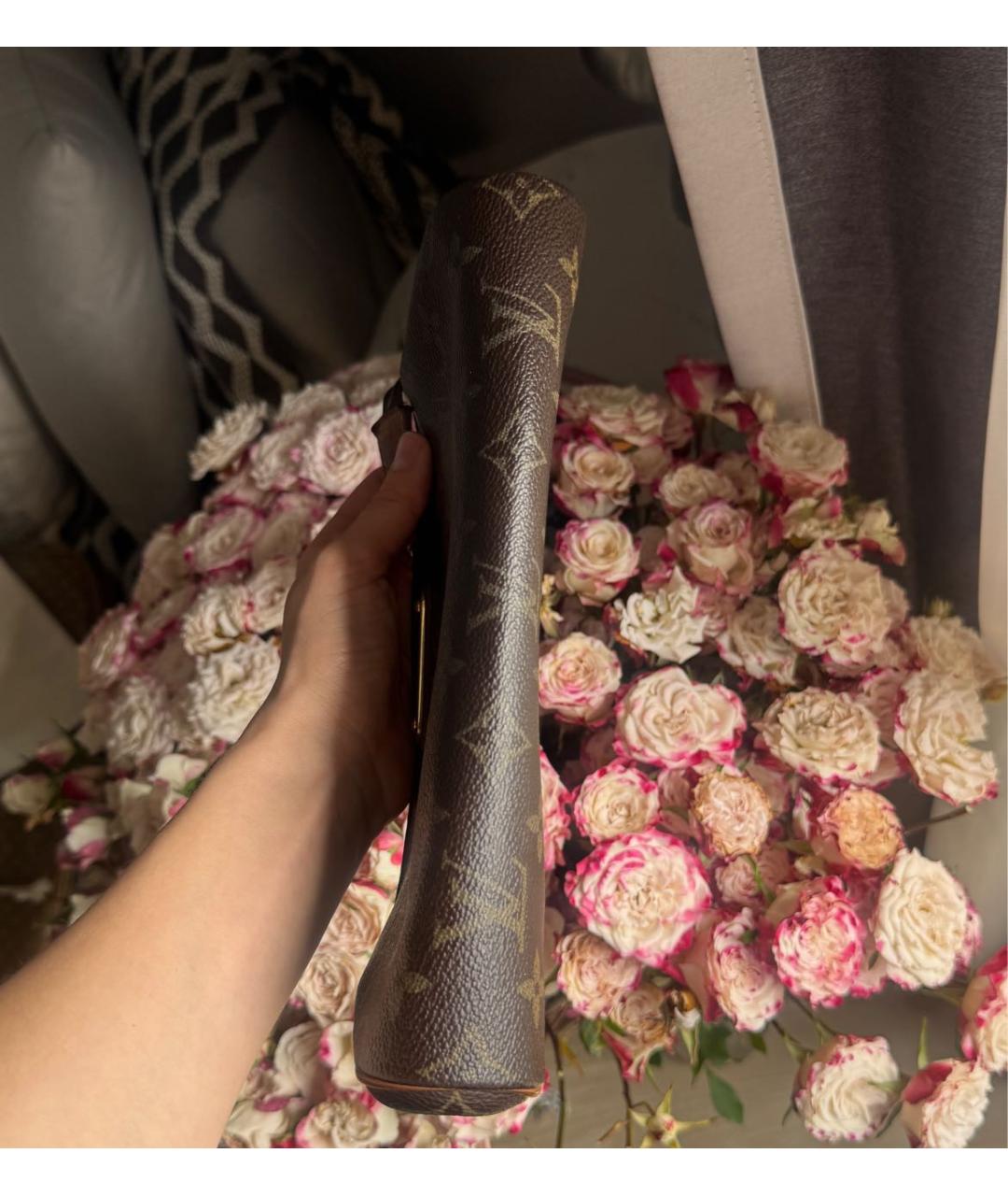 LOUIS VUITTON Коричневая сумка на плечо, фото 8