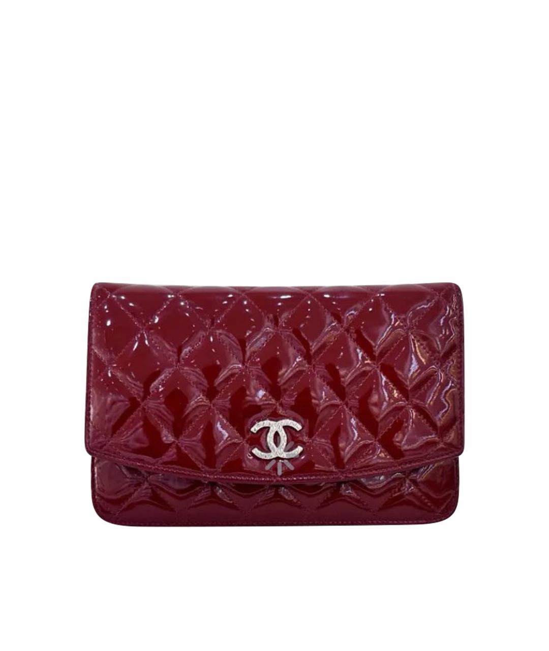 CHANEL Красная кожаная сумка через плечо, фото 1