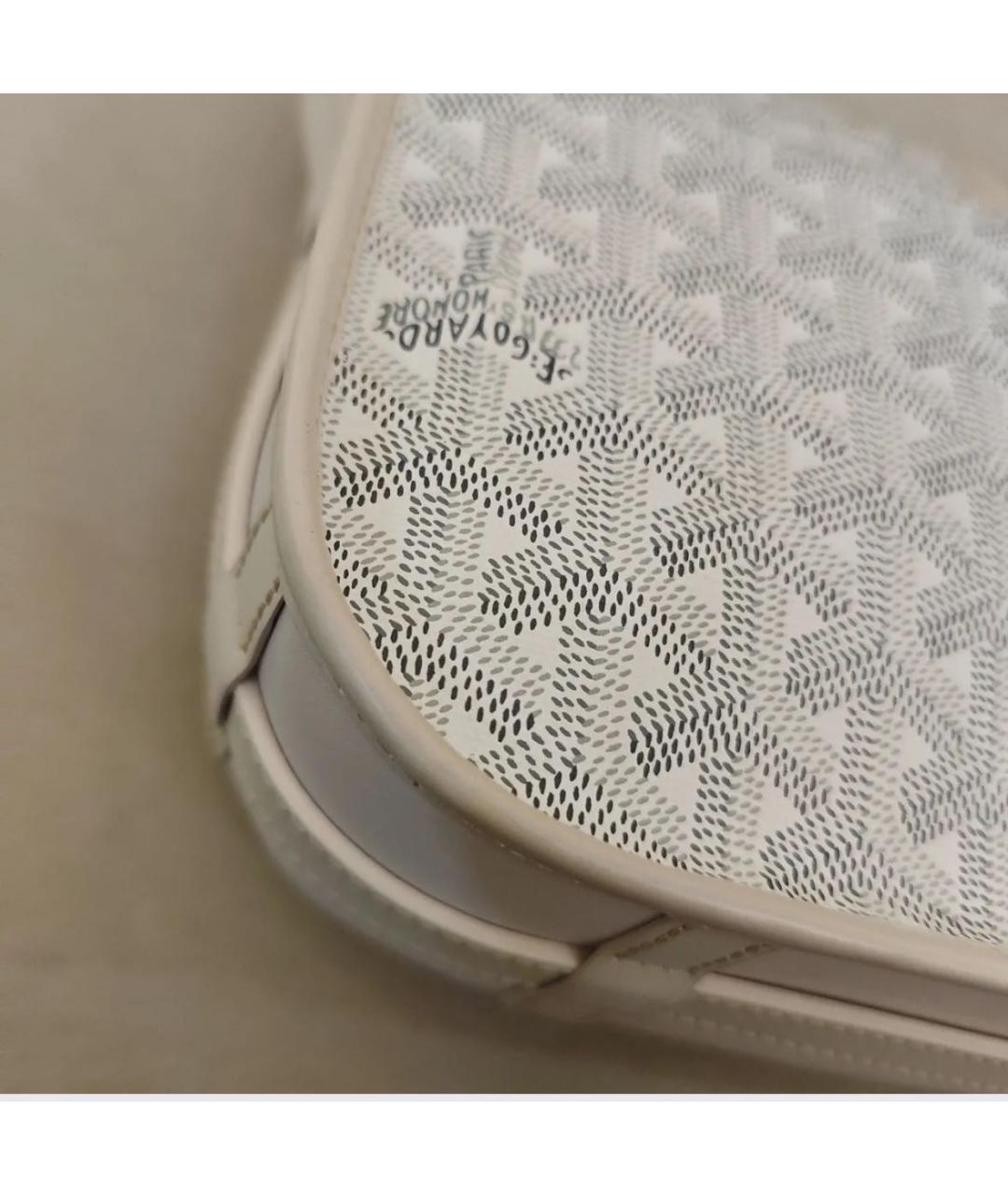 GOYARD Белая кожаная сумка на плечо, фото 8