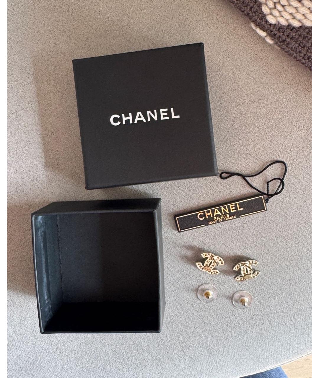 CHANEL Белые серьги, фото 6