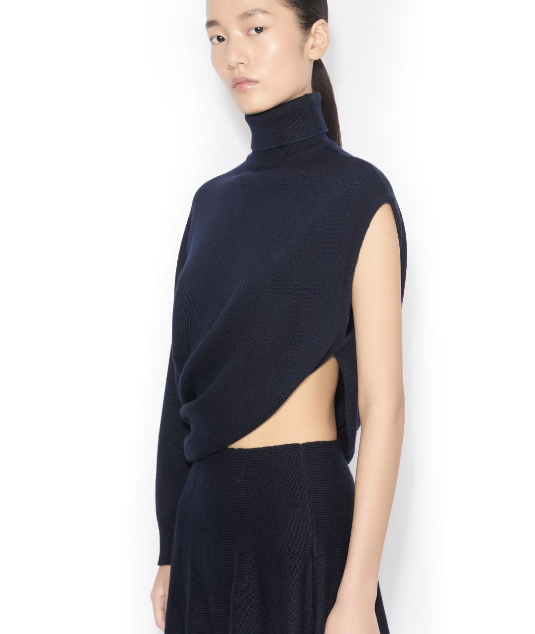 ALAIA Темно-синее шерстяное платье, фото 4