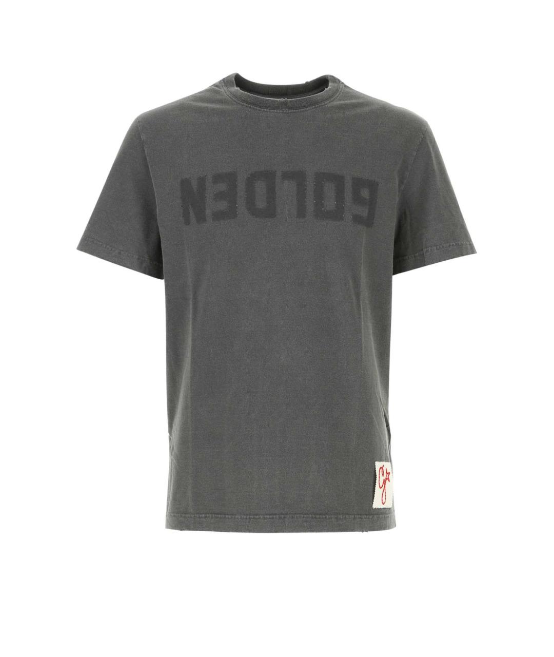 GOLDEN GOOSE DELUXE BRAND Серая хлопковая футболка, фото 1