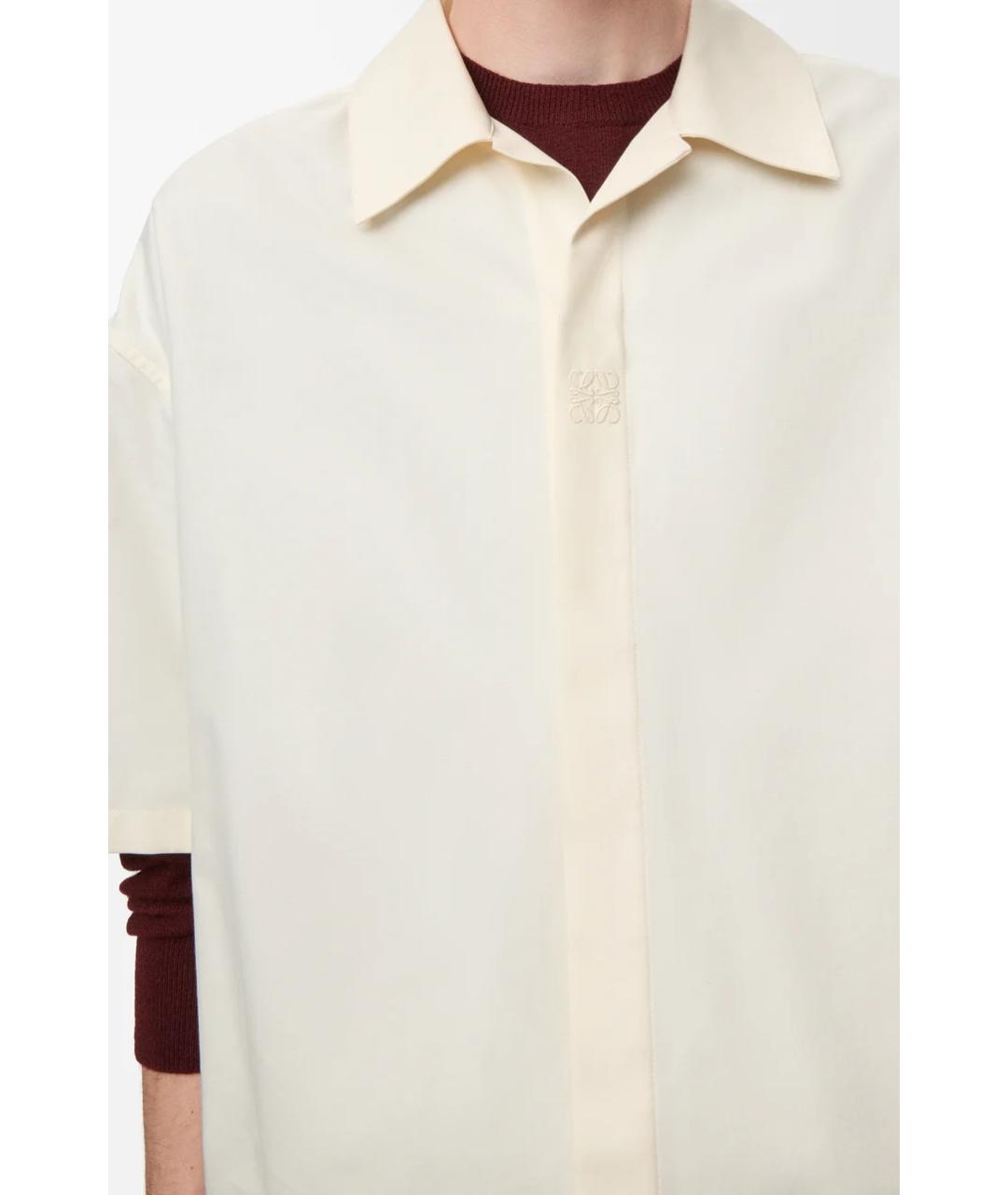 LOEWE Белая хлопковая кэжуал рубашка, фото 4