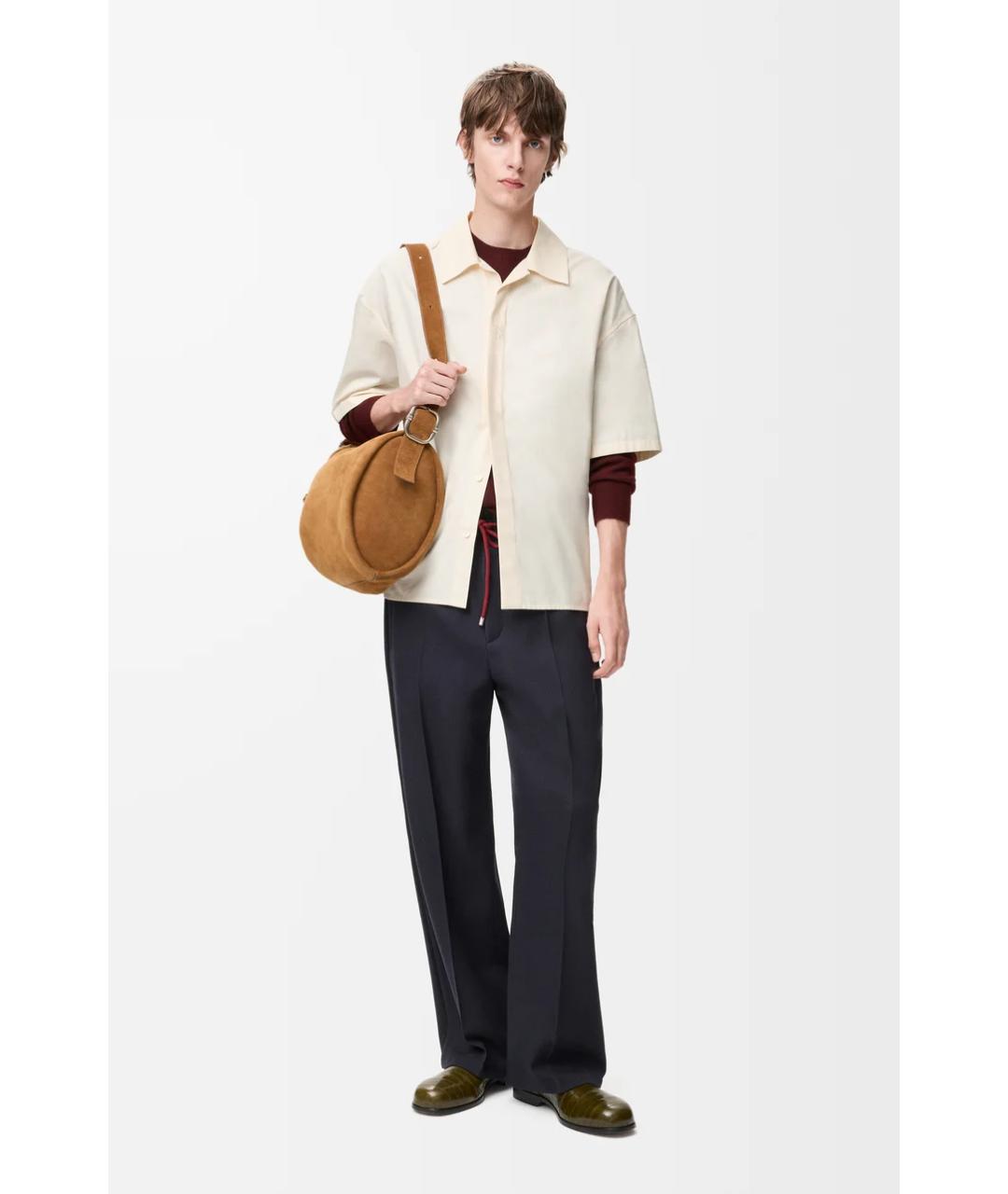 LOEWE Белая хлопковая кэжуал рубашка, фото 2