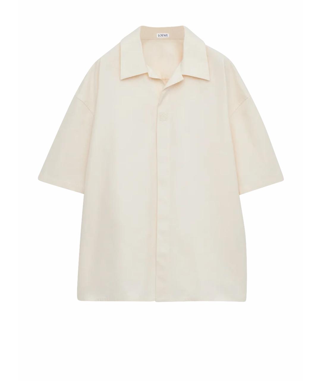LOEWE Белая хлопковая кэжуал рубашка, фото 1