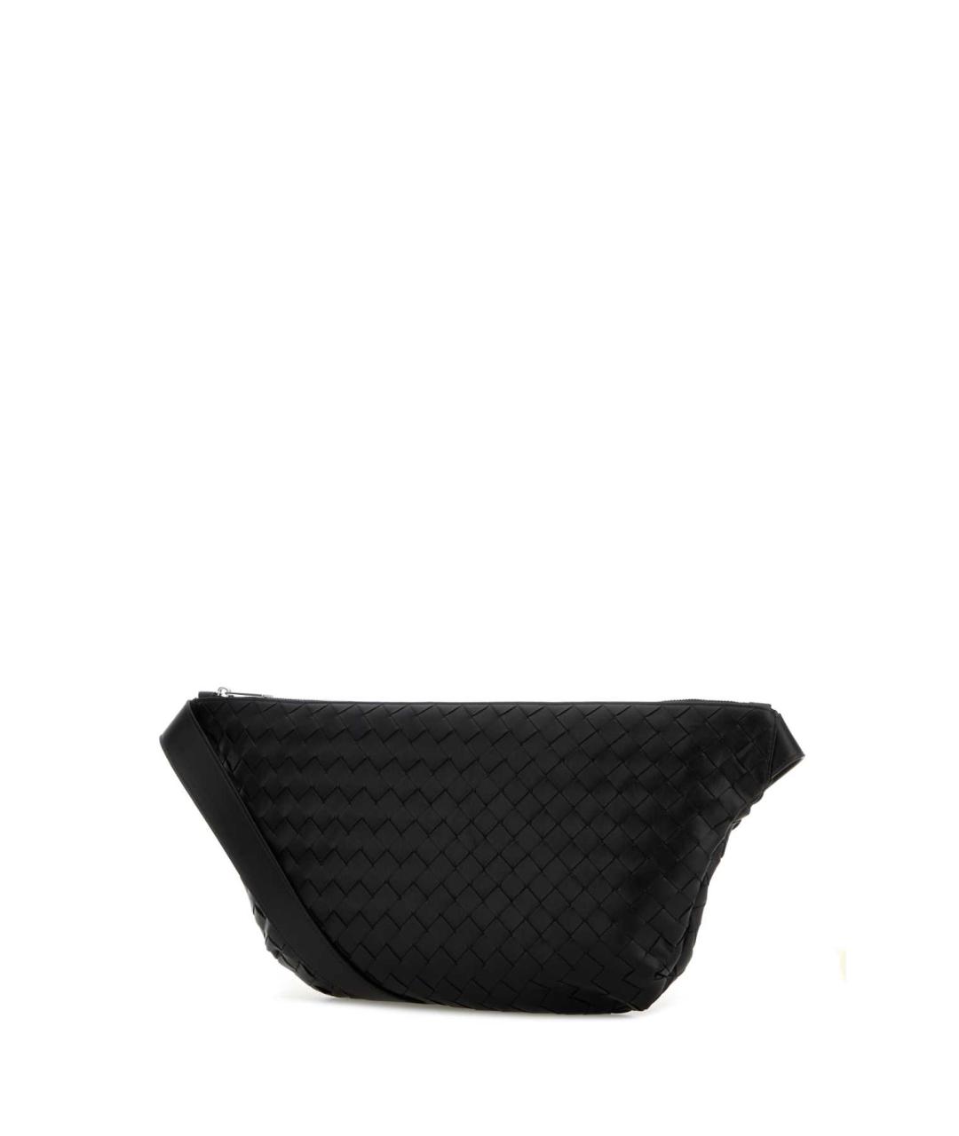 BOTTEGA VENETA Черная кожаная сумка на плечо, фото 2