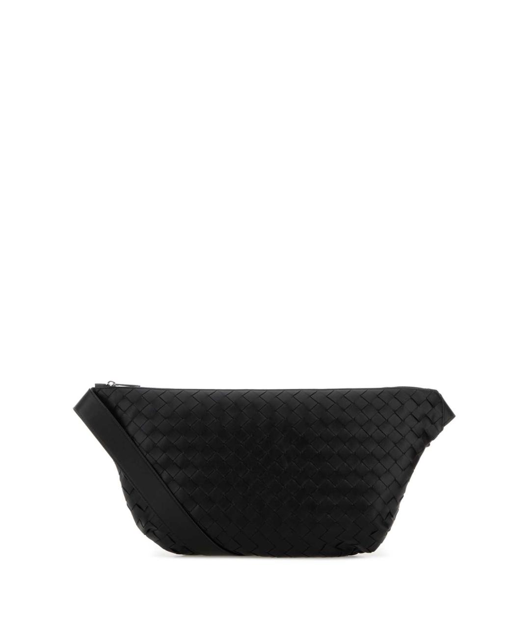 BOTTEGA VENETA Черная кожаная сумка на плечо, фото 1
