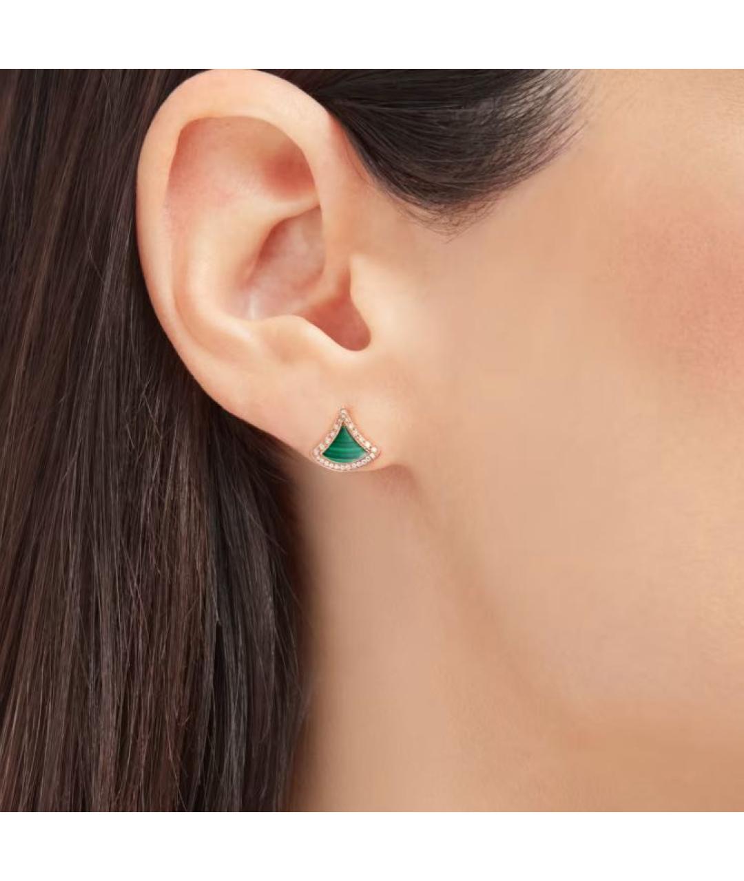 BVLGARI Золотые серьги из розового золота, фото 4