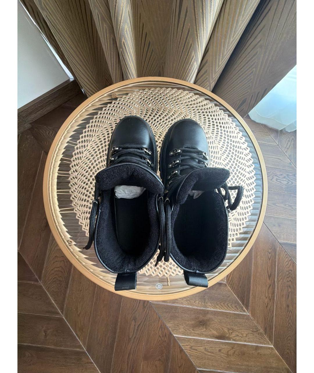 EMPORIO ARMANI Черные кожаные ботинки, фото 3