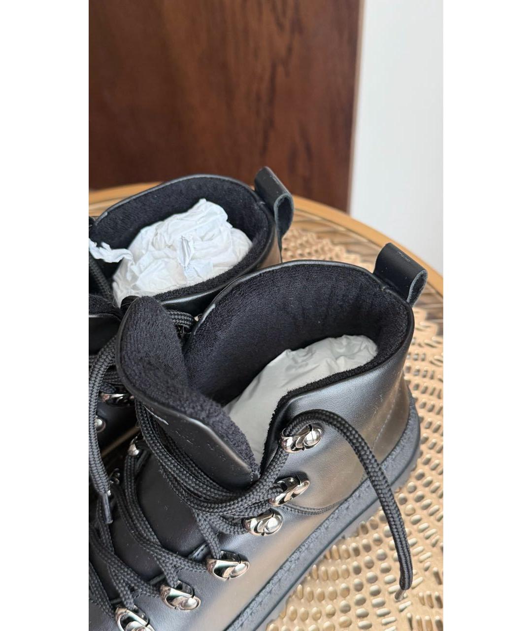 EMPORIO ARMANI Черные кожаные ботинки, фото 6