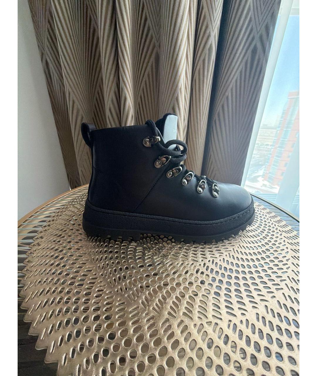 EMPORIO ARMANI Черные кожаные ботинки, фото 8