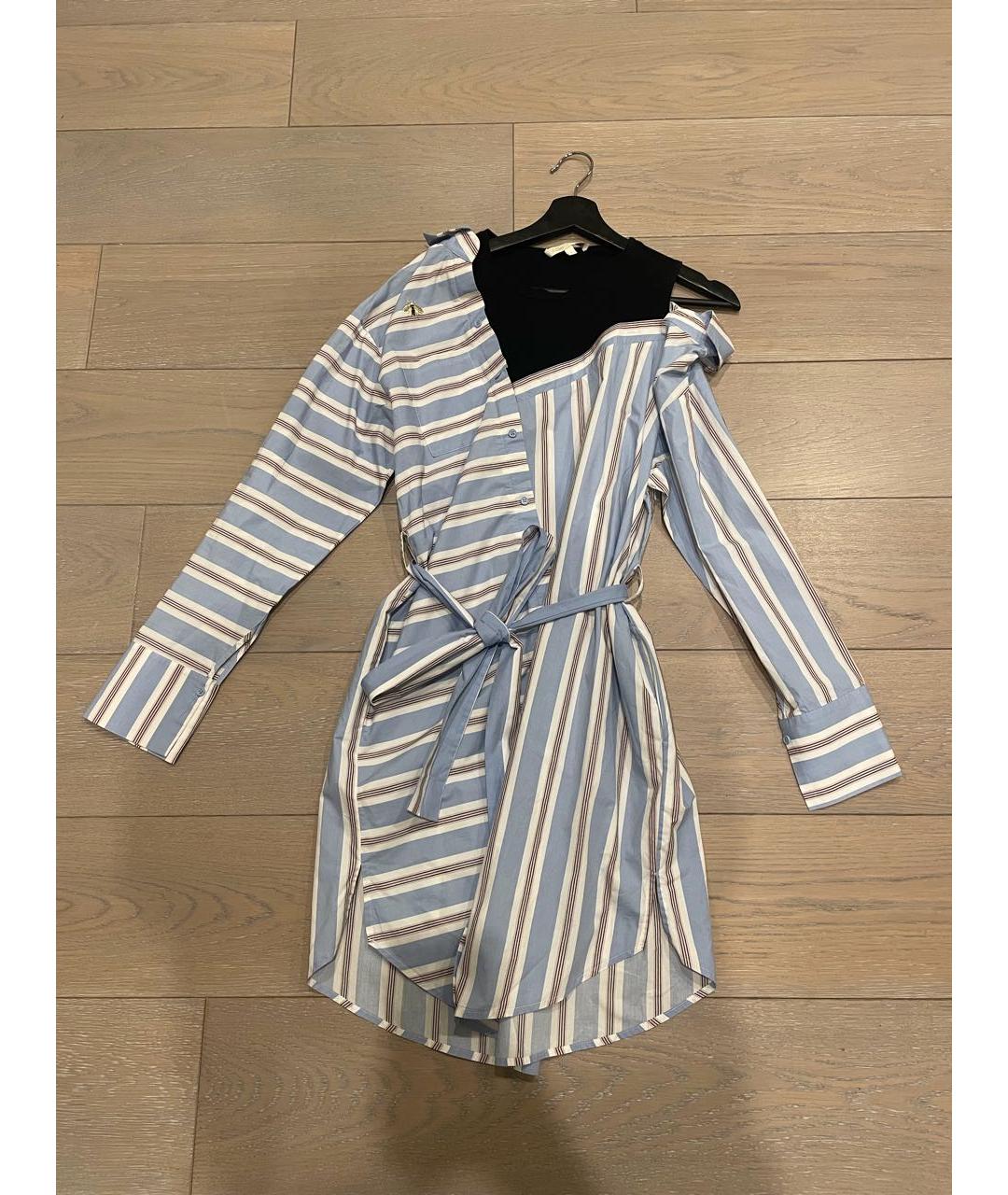 MAJE Голубое повседневное платье, фото 5