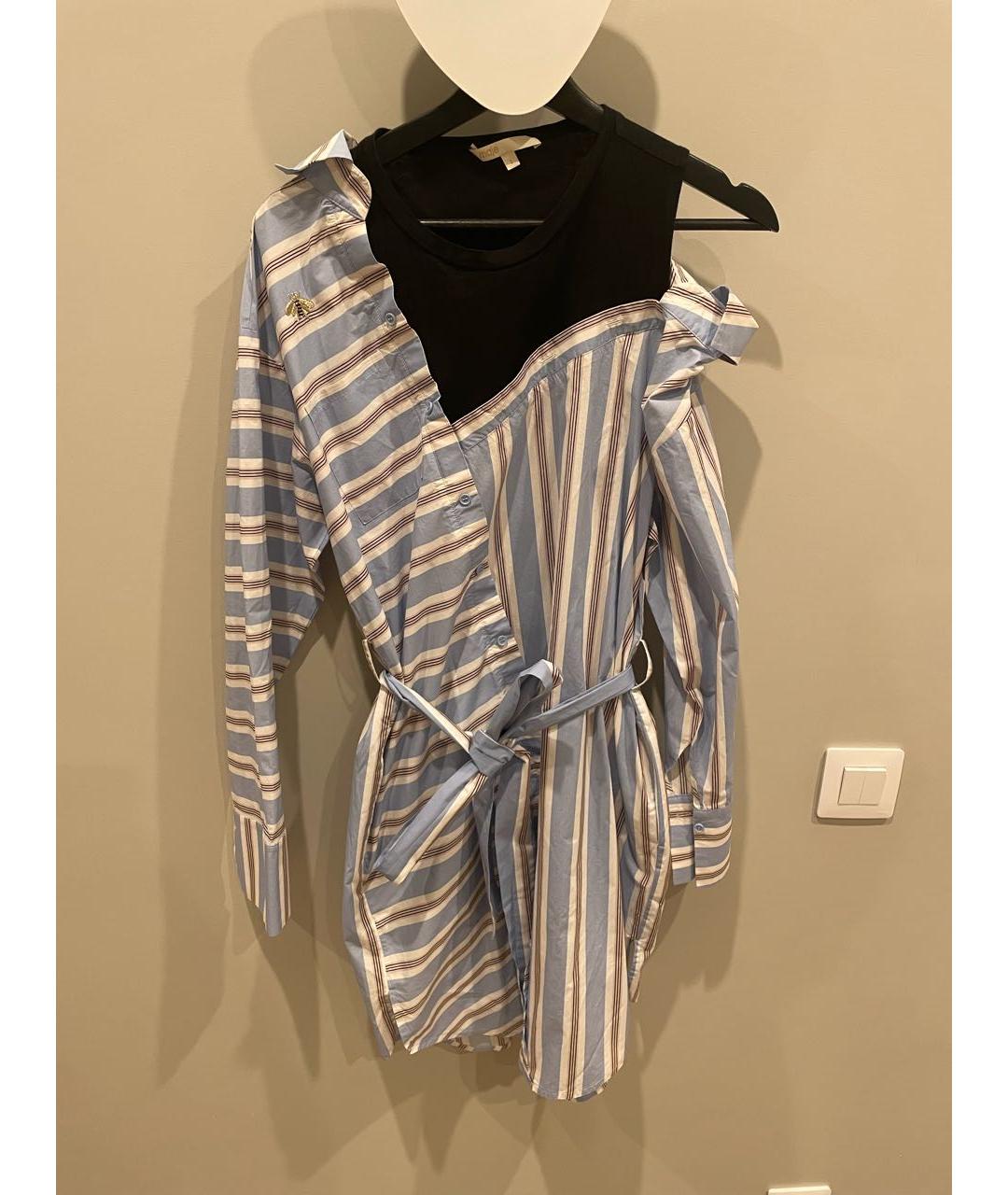 MAJE Голубое повседневное платье, фото 3