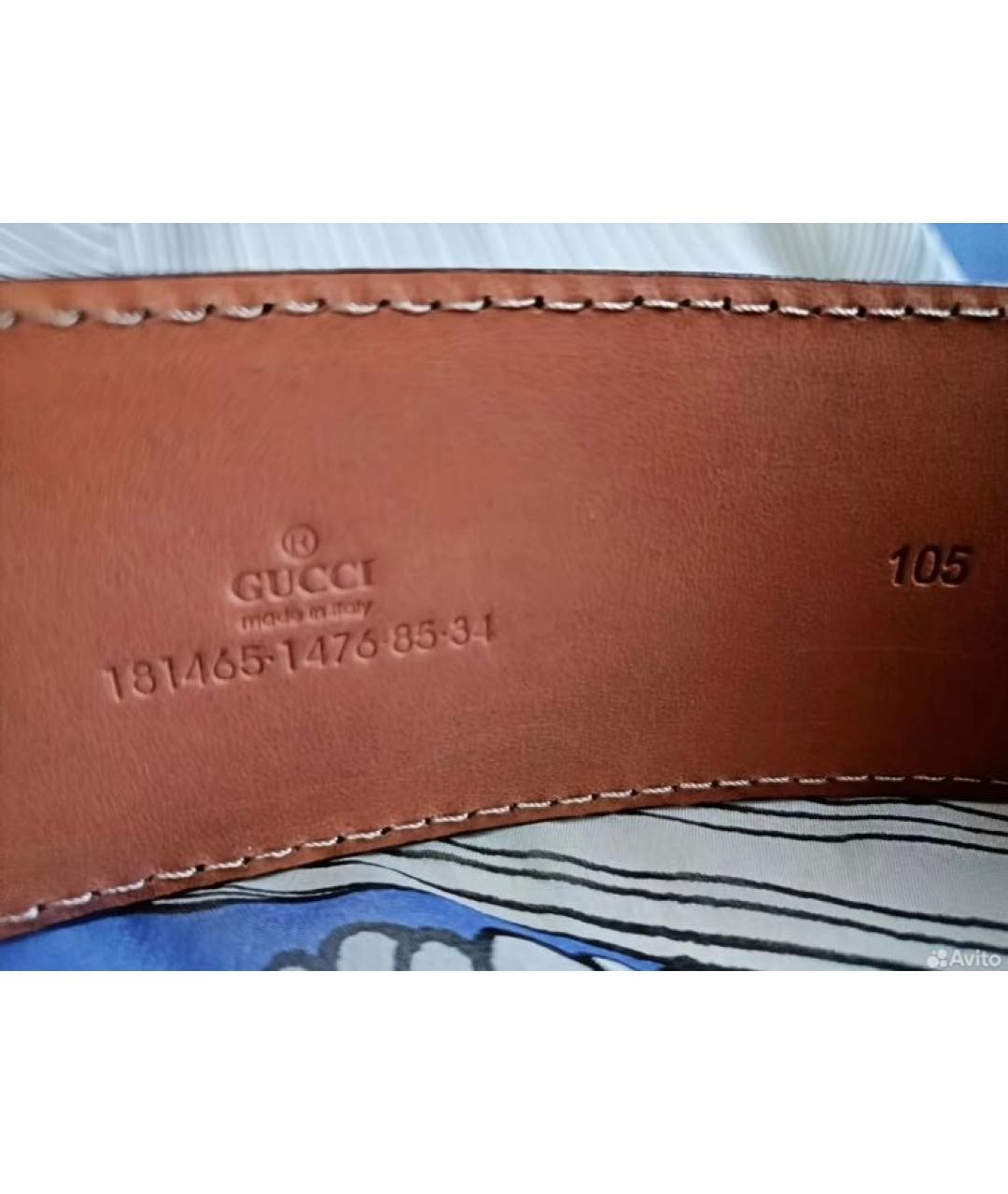 GUCCI Черный ремень из лакированной кожи, фото 3