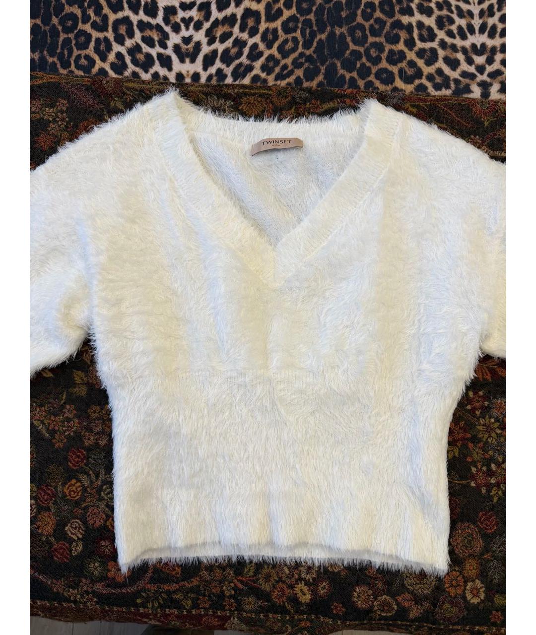 TWIN-SET Белый джемпер / свитер, фото 5