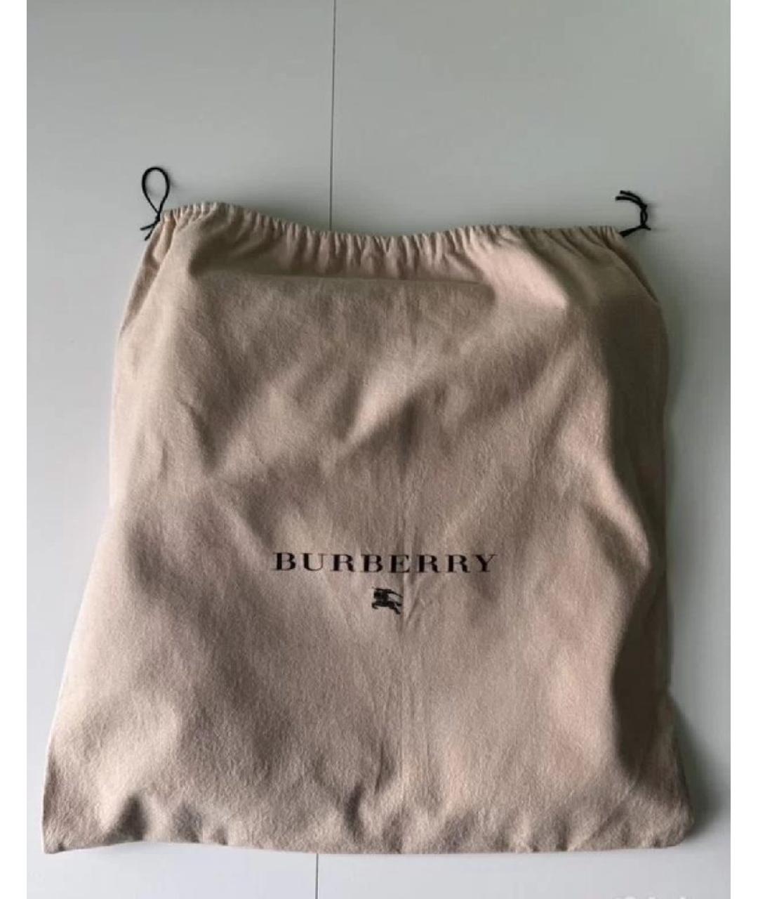 BURBERRY Коричневая кожаная сумка тоут, фото 4