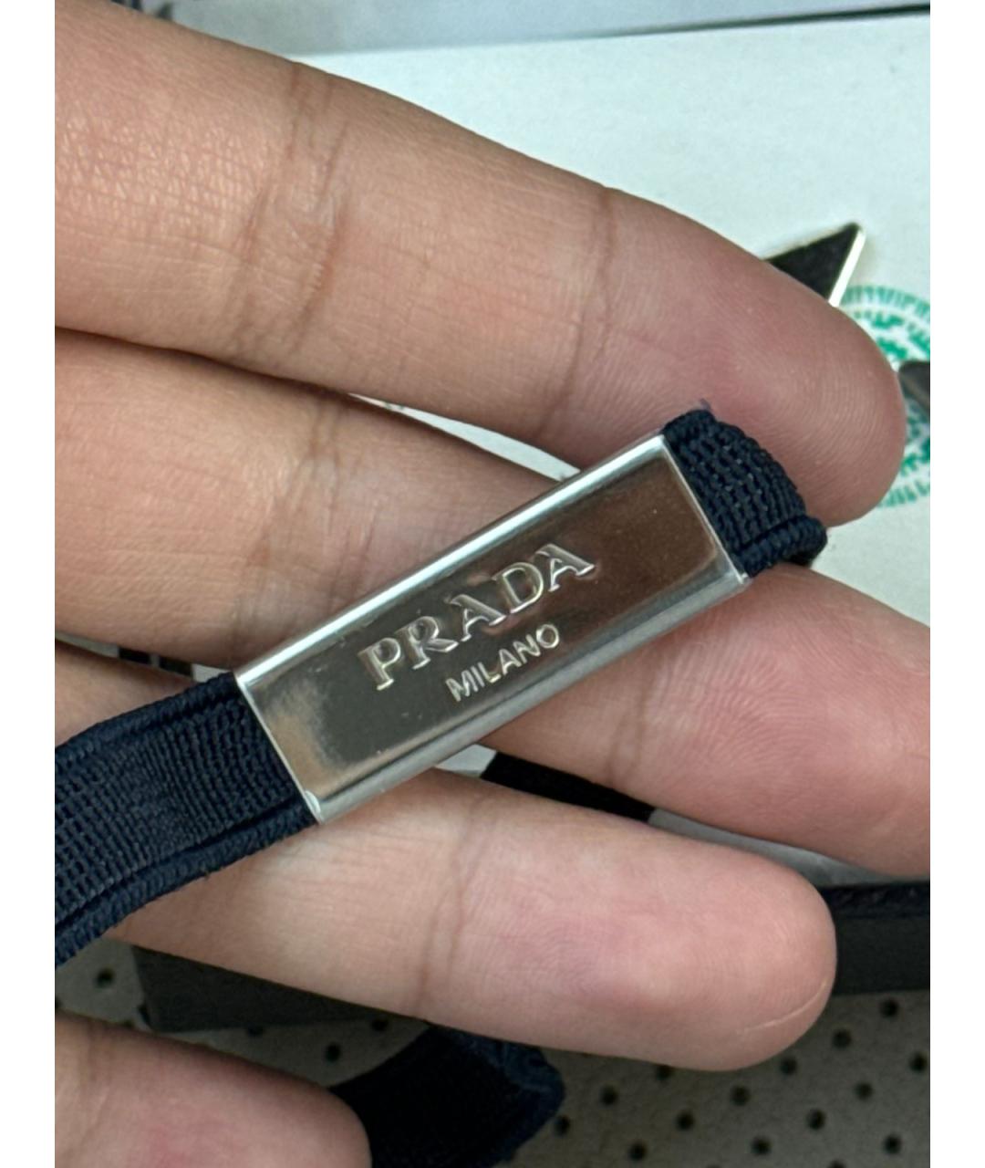 PRADA Черные серебряные серьги, фото 7