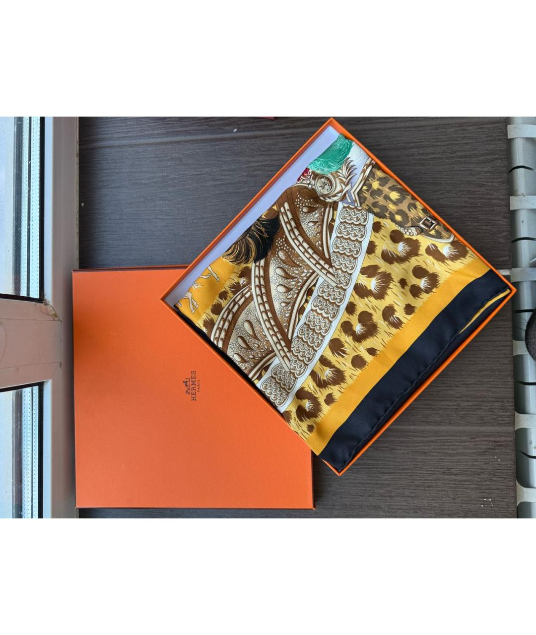 HERMES Мульти шелковый платок, фото 4