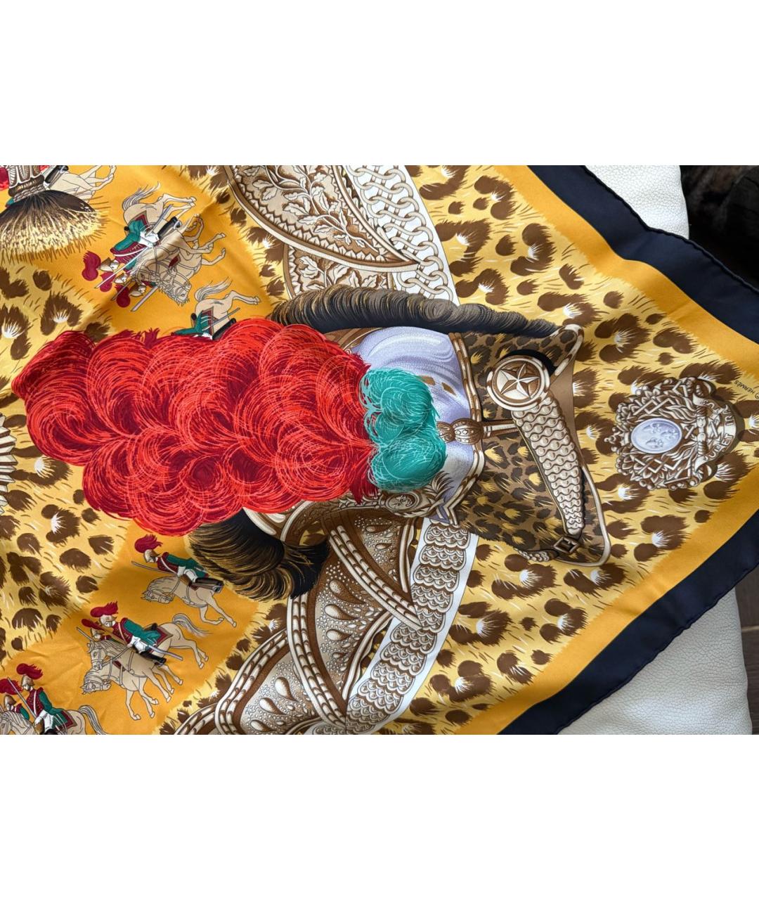 HERMES Мульти шелковый платок, фото 2