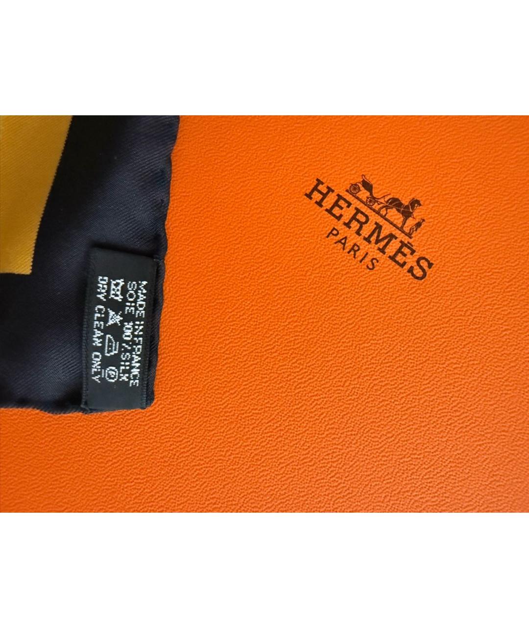 HERMES Мульти шелковый платок, фото 3