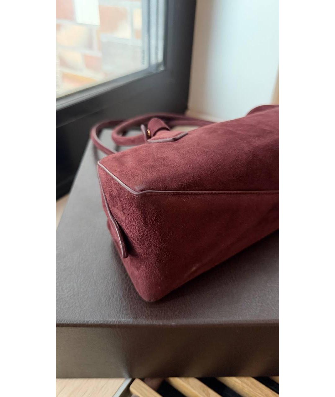 ALAIA Бордовая замшевая сумка через плечо, фото 3