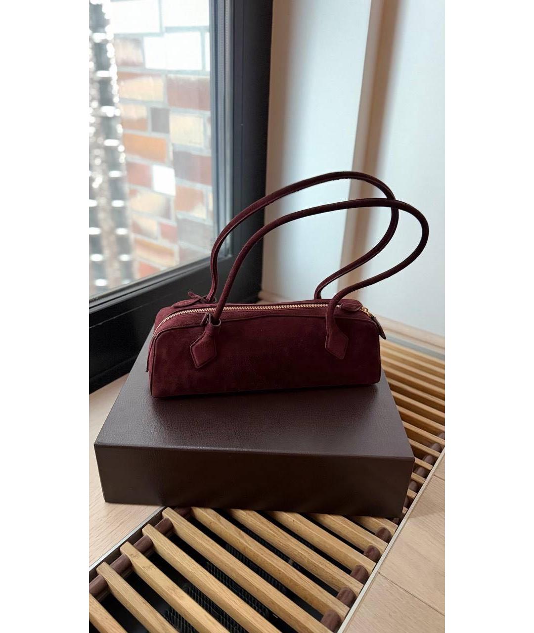 ALAIA Бордовая замшевая сумка через плечо, фото 2