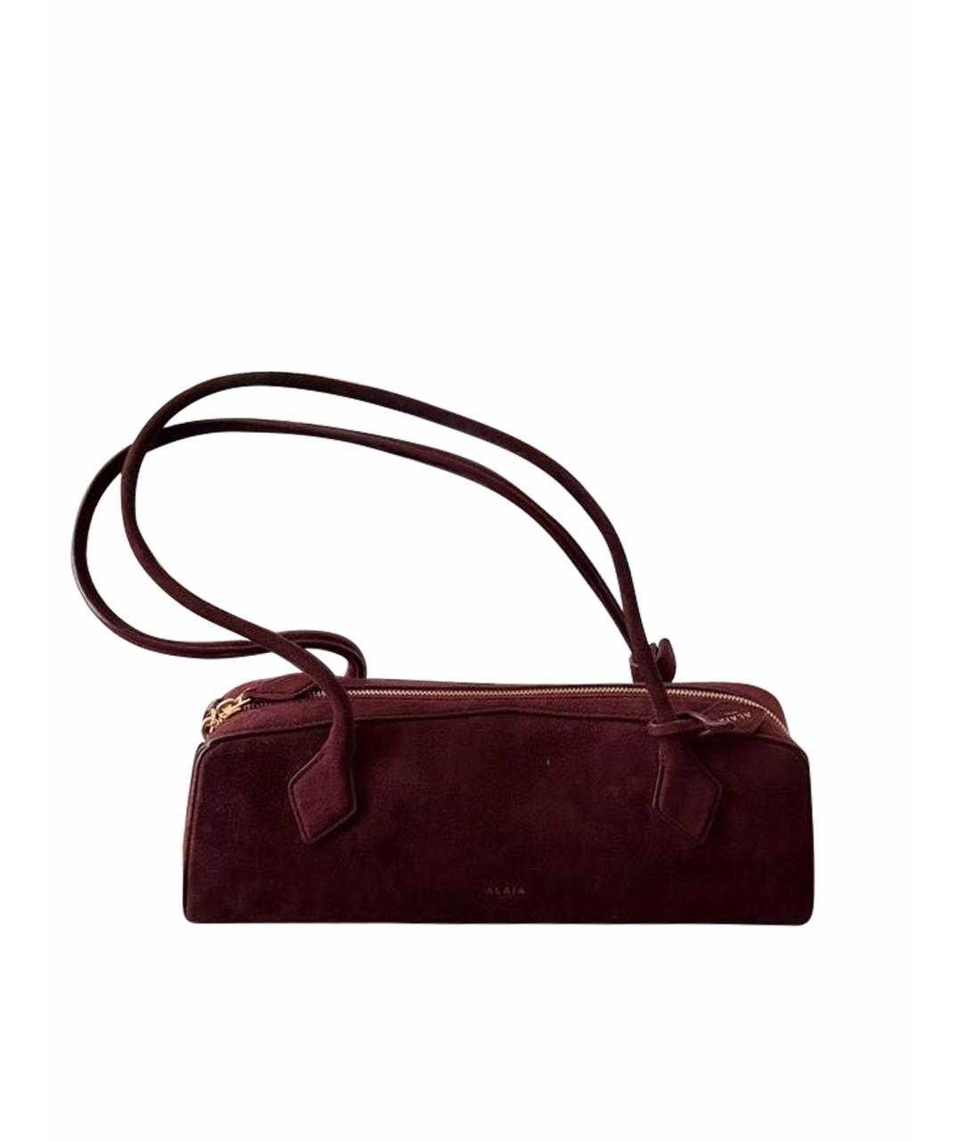 ALAIA Бордовая замшевая сумка через плечо, фото 1
