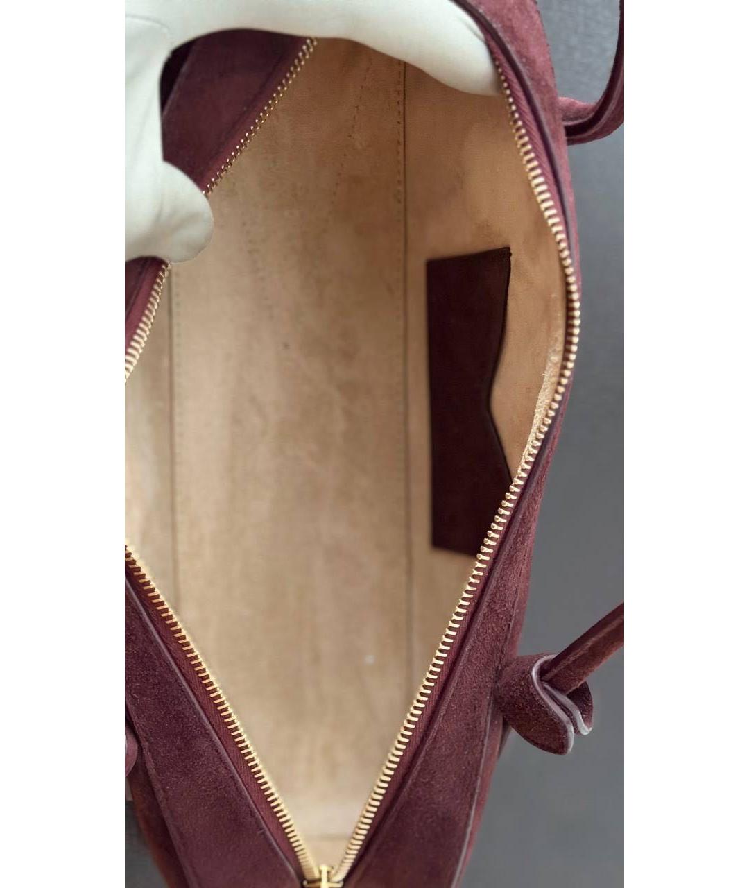 ALAIA Бордовая замшевая сумка через плечо, фото 5