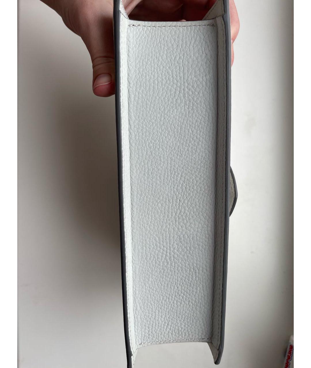 JACQUEMUS Голубая замшевая сумка через плечо, фото 4